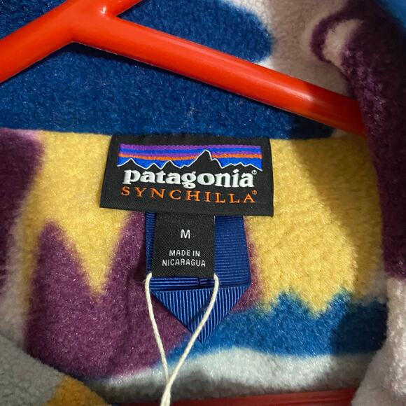 Patagonia Synchilla Full Zip Jacket Womens M Frontera/Marble Pink New Small Flaw - Picture 7 of 10